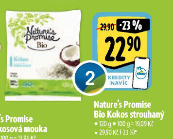 Kokos strouhaný bio Nature'