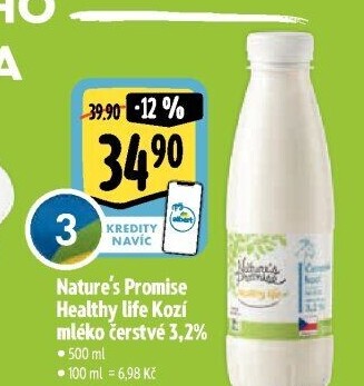Kozí mléko čerstvé Healthy life Nature'