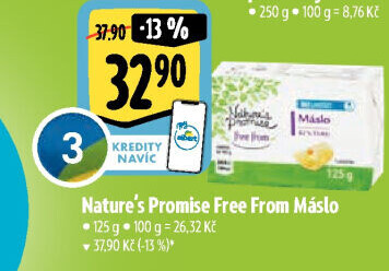 Máslo bez laktózy Free From Nature'