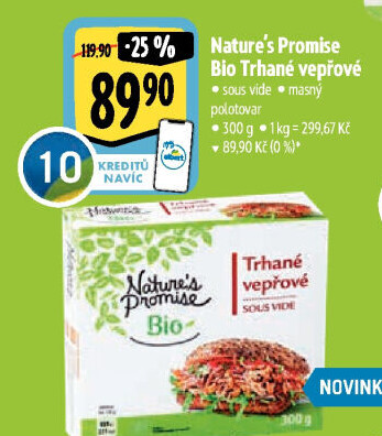Maso vepřové trhané sous vide bio Nature'
