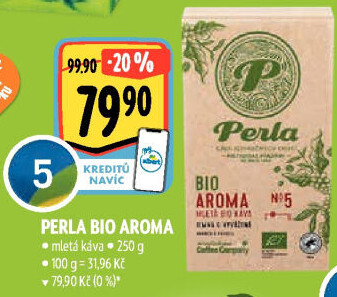 Mletá káva bio Aroma AH Perla