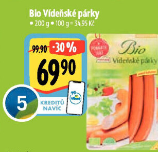 Párky vídeňské bio Ponnath