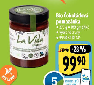 Pomazánka čokoládová Bio La Vida