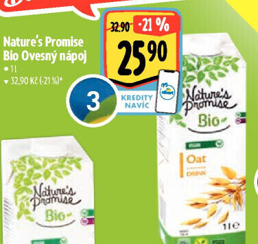 Rostlinný nápoj ovesný bio Nature'