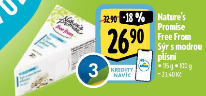 Sýr s modrou plísní free from Nature'