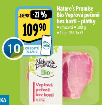 Vepřová pečeně bez kosti bio Nature'