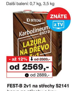 Karbolineum EXTRA 3v1 multifunkční lazura na dřevo