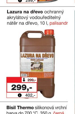 Lazura na dřevo ochranný akrylátový