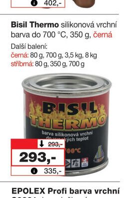 Bisil Thermo silikonová vrchní barva