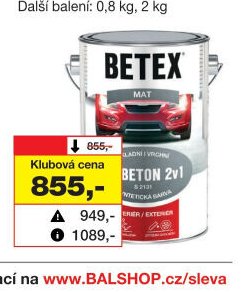 BETEX 2v1 na beton