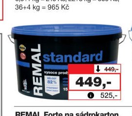 REMAL Standard bílá vysoce prodyšná malířská barva, 15 + 3 kg