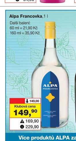 Alpa Francovka, 1 l