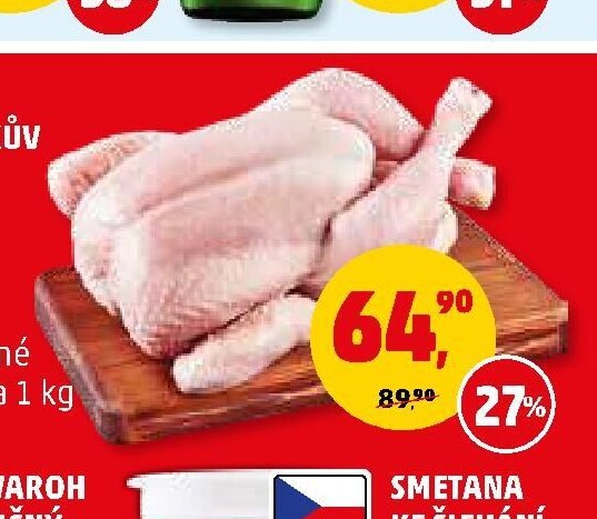 KUŘE chlazené cena za 1 kg