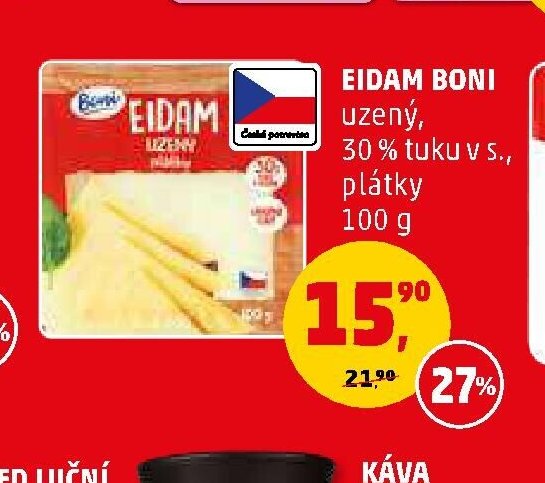 EIDAM BONI uzený 30 % tuku v s. plátky 100 g