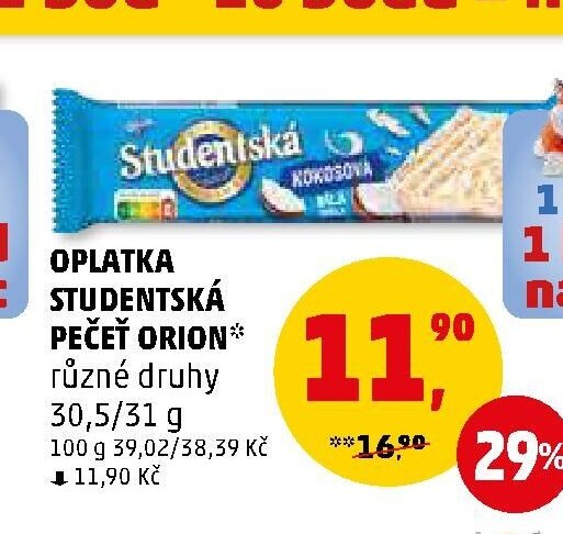 Oplatka Studentská pečeť Orion
