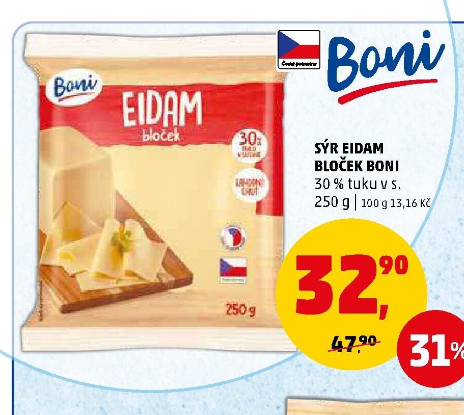 Sýr Eidam bloček Boni