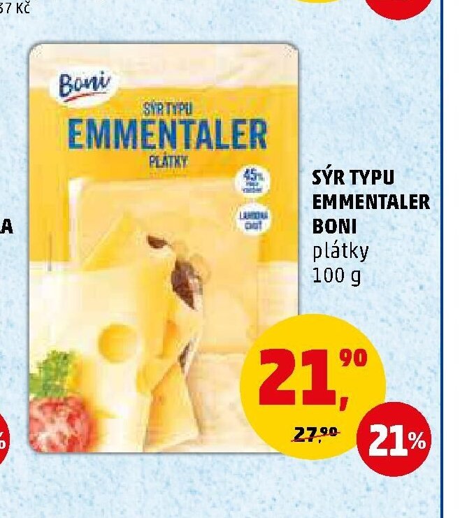 Sýr typu Emmentaler Boni