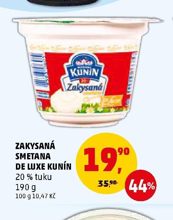 Zakysaná smetana de Luxe Kunín