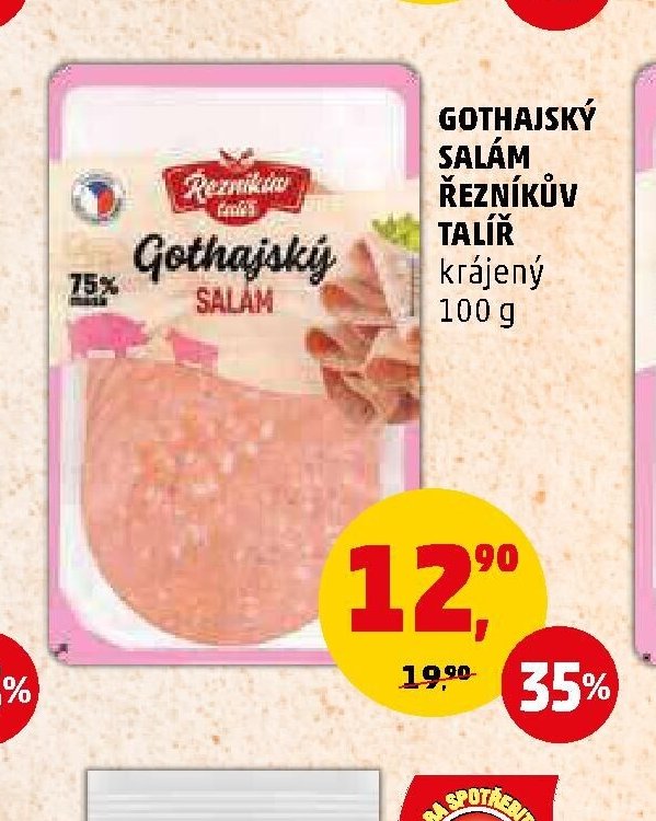 GOTHAJSKÝ SALÁM ŘEZNÍKŮV TALÍŘ krájený 100 g