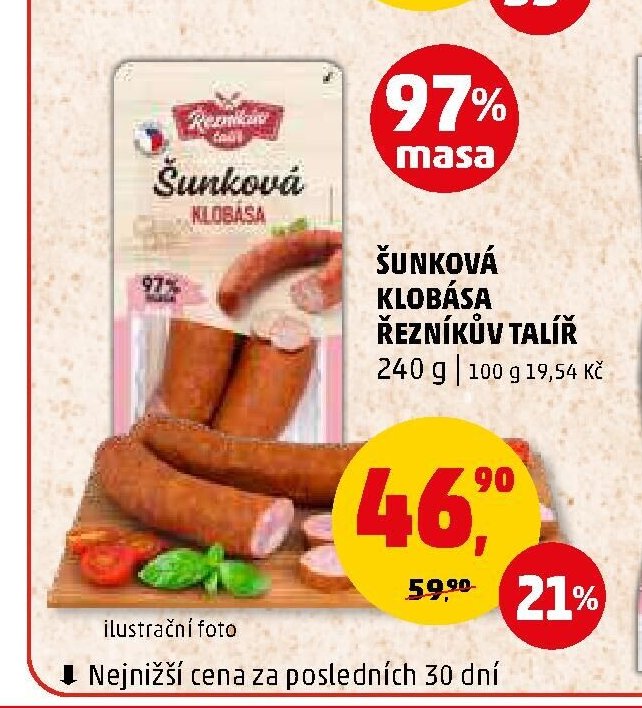 ŠUNKOVÁ KLOBÁSA ŘEZNÍKŮV TALÍŘ 240 g