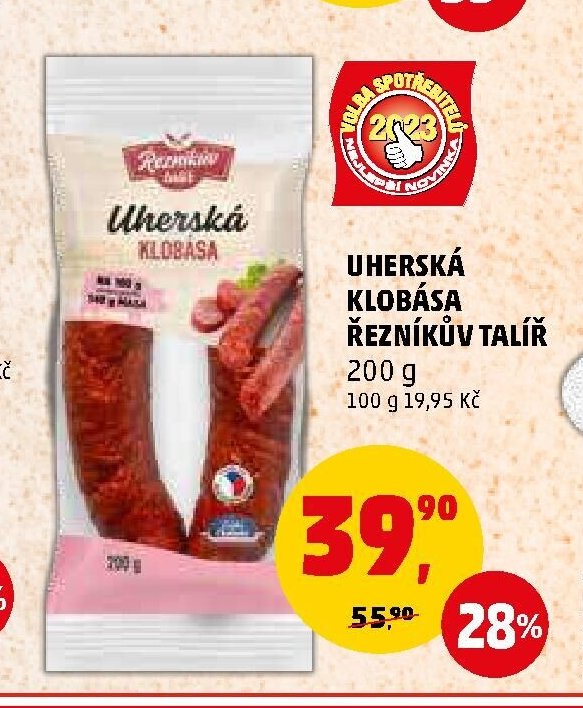 UHERSKÁ KLOBÁSA ŘEZNÍKŮV TALÍŘ 200 g
