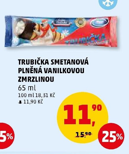 TRUBIČKA SMETANOVÁ PLNĚNÁ VANILKOVOU ZMRZLINOU