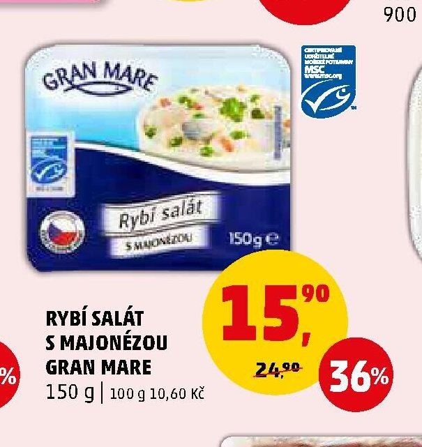 RYBÍ SALÁT S MAJONÉZOU GRAN MARE