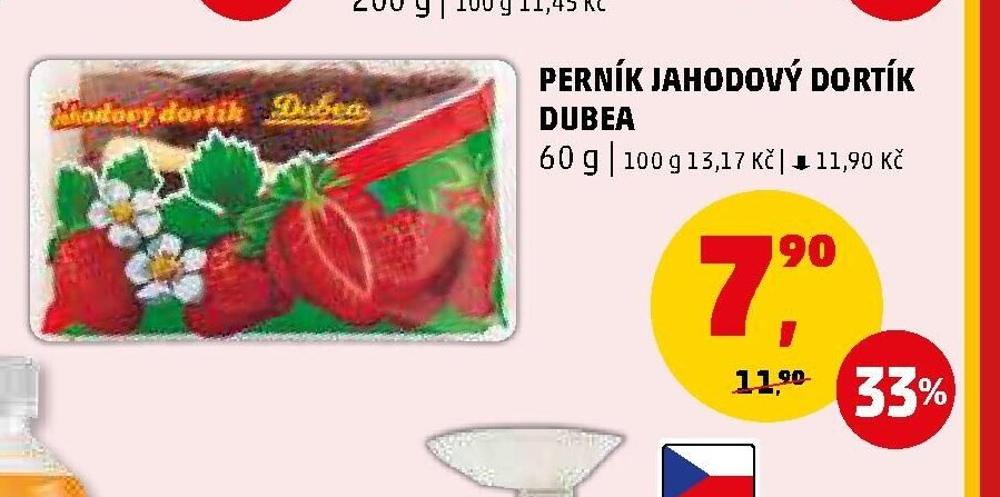 PERNÍK JAHODOVÝ DORTÍK DUBEA