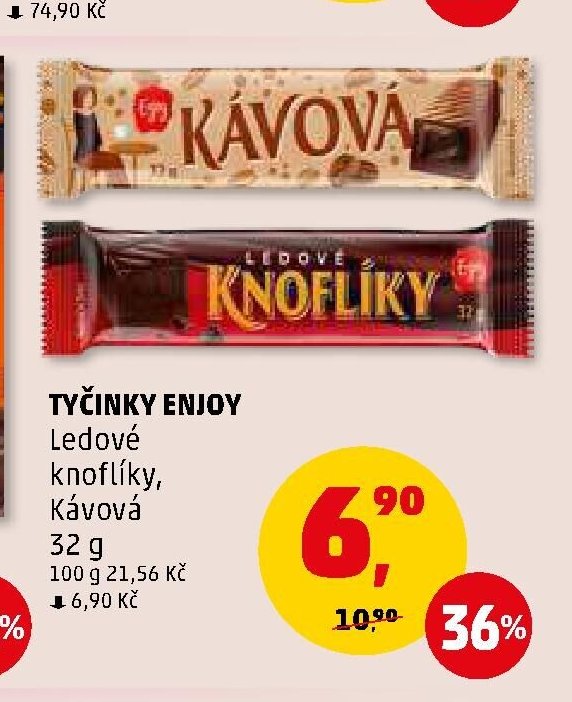 Tyčinky Enjoy Ledové knoflíky, Kávová