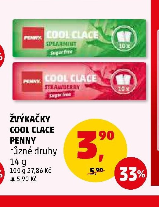 Žvýkačky Cool Clace Penny