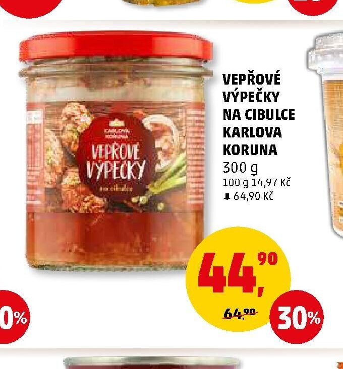 Vepřové výpečky na cibulce Karlova Koruna