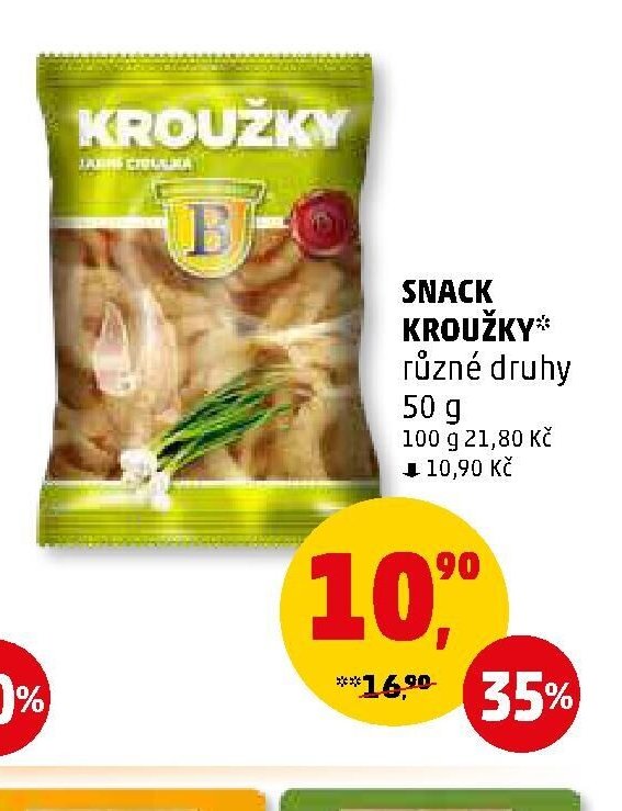 SNACK KROUŽKY různé druhy