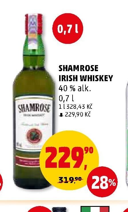 SHAMROSE IRISH WHISKEY 0,7 l