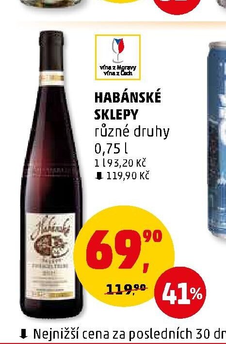 HABÁNSKÉ SKLEPY různé druhy 0,75 l