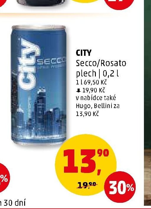 CITY Secco/Rosato plech 0,2 l