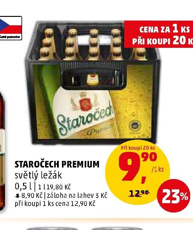 STAROČECH PREMIUM světlé ležák 0,5 l