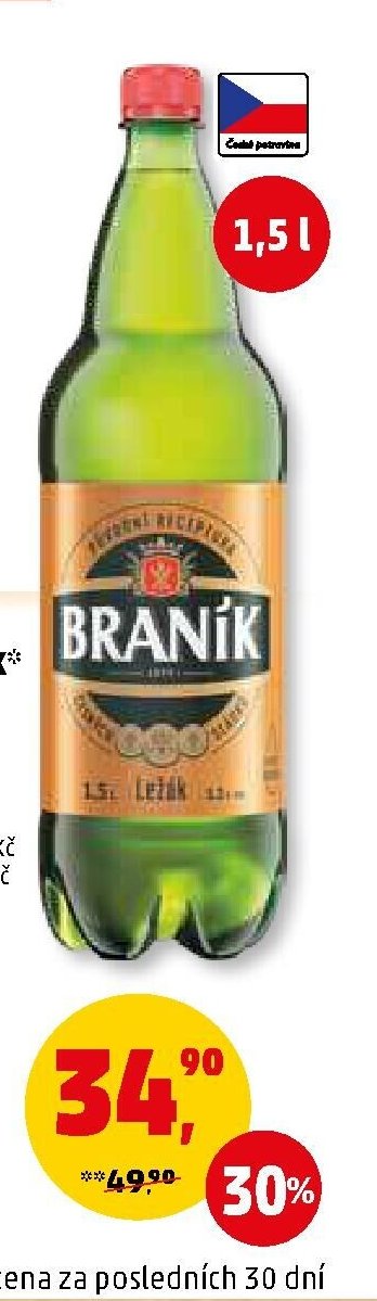 BRANÍK světlé ležák PET 1,5 l