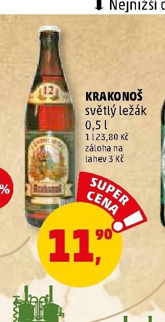 KRAKONOŠ světlé ležák 0,5 l
