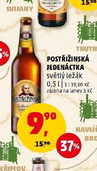POSTŘIŽINSKÁ JEDENÁCTKA světlé ležák 0,5 l