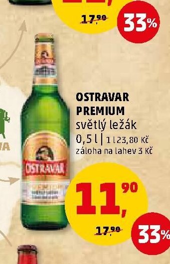 OSTRAVAR PREMIUM světlé ležák 0,5 l