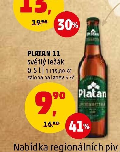 PLATAN 11 světlé ležák 0,5 l