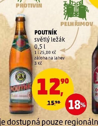 POUTNÍK světlý ležák 0,5 l