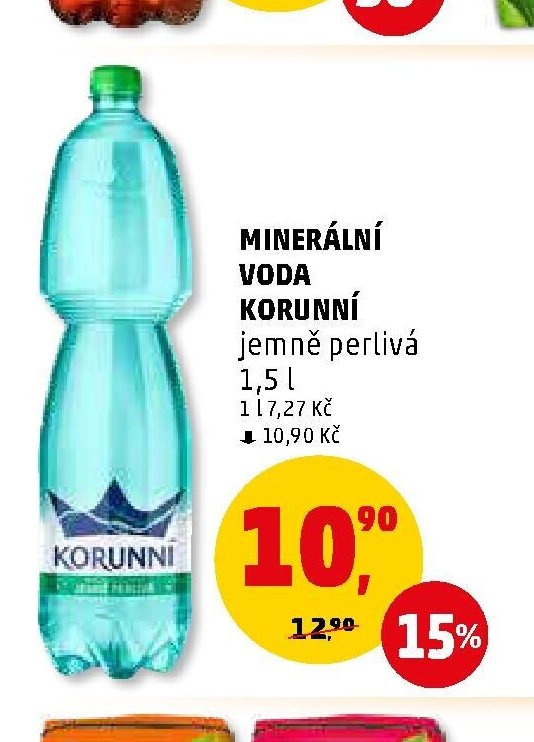 MINERÁLNÍ VODA KORUNNÍ jemně perlivá