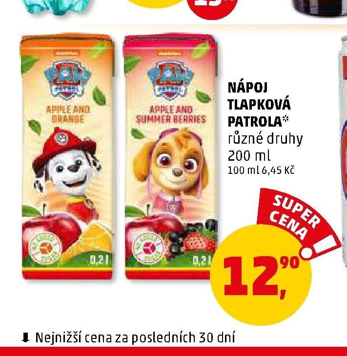 NÁPOJ TLAPKOVÁ PATROLA* různé druhy
