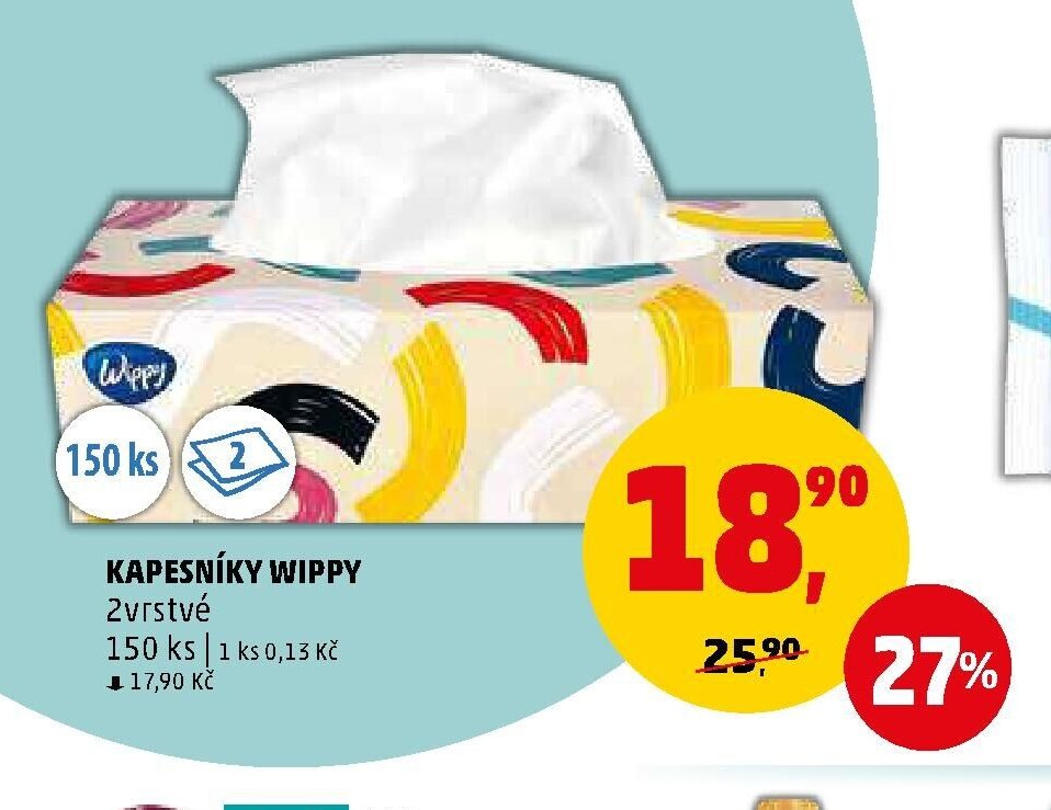 KAPESNÍKY WIPPY 2vrstvé 150 ks