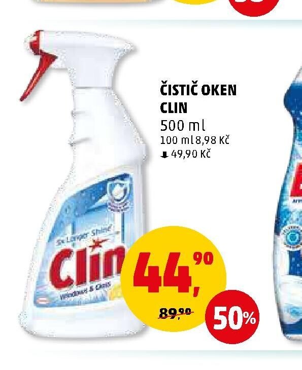 ČISTIČ OKEN CLIN 500 ml