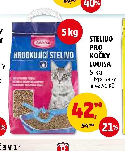 Hrudkující stelivo pro kočky Louisa 5 kg