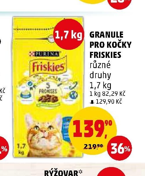 Granule pro kočky Friskies 1,7 kg