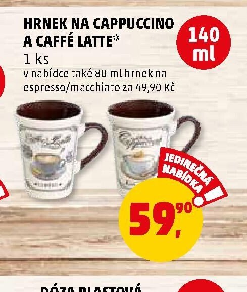 Hrnek na cappuccino a caffé latte