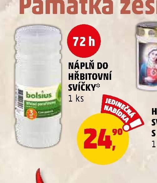 Náplň do hřbitovní svíčky